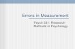 Errors in Measurement