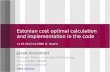 Estonian cost optimal calculation and implementation in the code  14.03.2013 CA -EPBD III   Madrid