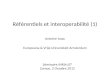 Référentiels et interoperabilité (1)