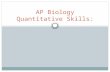AP Biology Quantitative Skills: