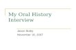 My Oral History Interview