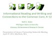 Informational Reading and Writing and Connections to the Common Core, K-12
