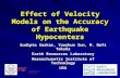 Effect of Velocity Models on the Accuracy of Earthquake Hypocenters