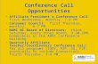 Conference Call Opportunities