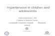 Hypertension in children and adolescents