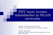 PHY layer access misbehavior in WLAN networks