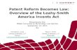 Patent Reform Becomes Law: Overview of the Leahy-Smith America Invents Act