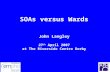 SOAs versus Wards John Langley 27 th  April 2007 at The Riverside Centre Derby