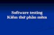 Software testing Kiểm thử phần mềm