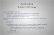 Arch 2315 Exam 1 Review