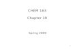 CHEM 163 Chapter 19
