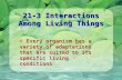 21-3 Interactions Among Living Things