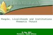 People, Livelihoods and Institutions Thematic Thrust