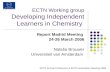 ECTN Working group Developing Independent Learners in Chemistry
