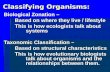 Classifying Organisms: