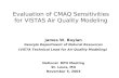 Evaluation of CMAQ Sensitivities for VISTAS Air Quality Modeling