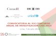 CONVOCATORIA AL XVI CONCURSO ANUAL DE INVESTIGACIÓN CIES  2014