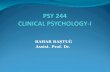 PSY 244 CLINICAL PSYCHOLOGY-I