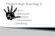 Project High  Five:Day  2 Culture Collaboration Commitment Communication Community