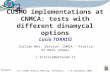 COSMO implementations at CNMCA: tests with different dinamycal options