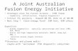 A Joint Australian Fusion Energy Initiative