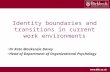 Identity boundaries and transitions in current work environments