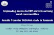 Improving access to HIV services among                           rural communities