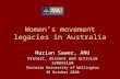 Women’s movement legacies in Australia