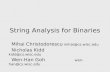 String Analysis for Binaries