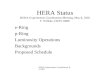 HERA Status HERA-Experiments Coordination Meeting, May 8, 2002 F. Willeke, DESY-MHE