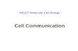 MB207 Molecular Cell Biology Cell Communication