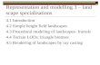 Representation and modelling 3  –  landscape specialisations