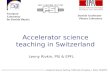 Accelerator science teaching in Switzerland