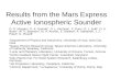 Results from the Mars Express Active Ionospheric Sounder