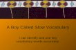 A Boy Called Slow Vocabulary