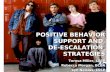 Positive BEHAVIOR  SUPPORT and  DE-ESCALATION  STRATEGIES