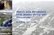 Hurricane Recovery  EPA Water Program Overview Briefing for ACWI