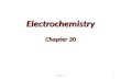 Electrochemistry Chapter 20