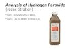 Analysis of Hydrogen Peroxide (redox titration)