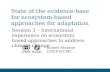 State of the evidence-base for ecosystem-based approaches for adaptation