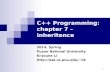 C++ Programming:  chapter 7 – inheritence