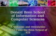 Donald Bren School of Information  and Computer  Sciences