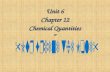 Unit 6 Chapter 12 Chemical Quantities or
