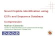 Novel Peptide Identification using  ESTs and Sequence Database Compression
