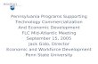 Pennsylvania Programs Supporting Technology Commercialization And Economic Development