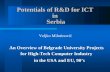 Potentials of R&D for ICT  in  Serbia