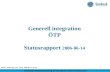Generell integration ÖTP Statusrapport  2006-06-14