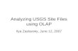 Analyzing USGS Site Files using OLAP