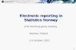 Electronic reporting in       Statistics Norway
