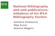 National Bibliography and web publications: initiatives of the IFLA  Bibliography Section